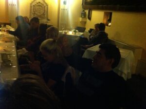 Diego a cena nell'hotel di Roma